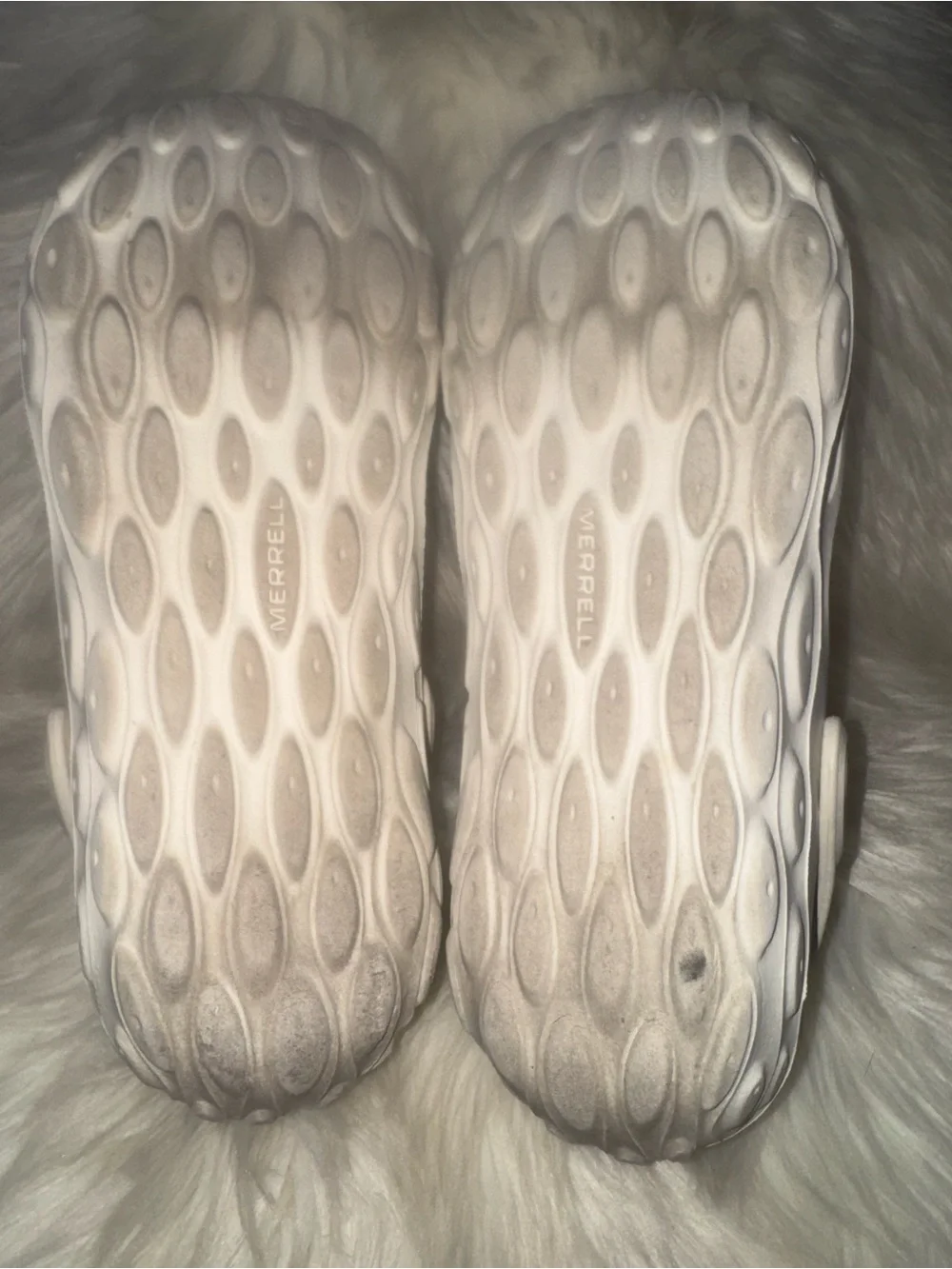 Merrell White Ventilated Foam Slip-On Clogs
